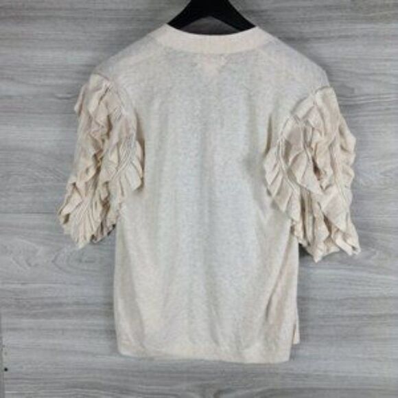 RACHEL PARCELL Ruffle Sleeve Cardigan Sweater size XXS - Picture 4 of 7